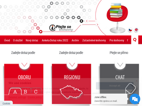 'ptejteseknihovny.cz' screenshot