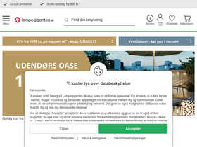 'lampegiganten.dk' screenshot