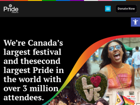 'pridetoronto.com' screenshot