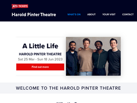 'haroldpintertheatre.co.uk' screenshot