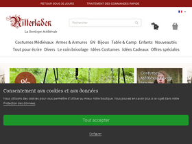 'boutiquemedievale.fr' screenshot