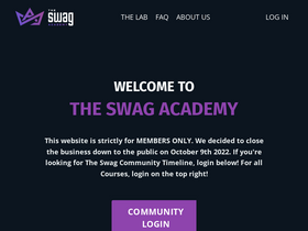 'theswagacademy.com' screenshot