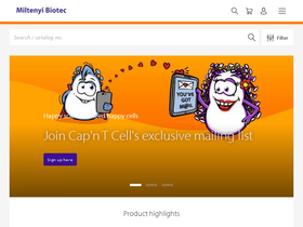 'miltenyibiotec.com' screenshot
