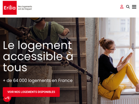 'erilia.fr' screenshot