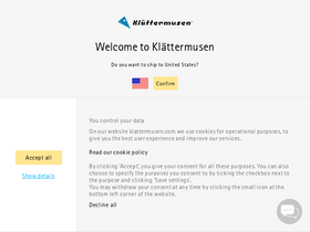 'klattermusen.com' screenshot