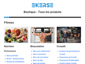 'exerse.fr' screenshot