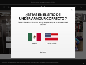 'underarmour.com.mx' screenshot