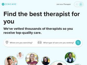 'zencare.co' screenshot
