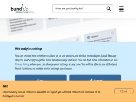'bund.de' screenshot