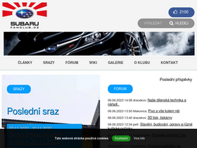 'subarufanclub.cz' screenshot