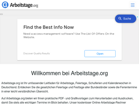 'arbeitstage.org' screenshot