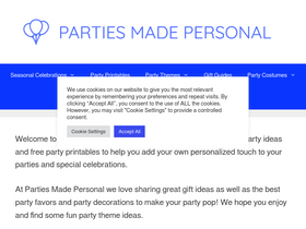 'partiesmadepersonal.com' screenshot