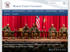 'usmcu.edu' screenshot