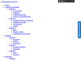 'quotidianodelsud.it' screenshot
