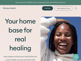'parsleyhealth.com' screenshot