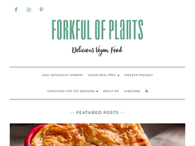 'forkfulofplants.com' screenshot