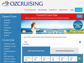 'ozcruising.com.au' screenshot