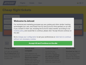 'jetcost.co.in' screenshot