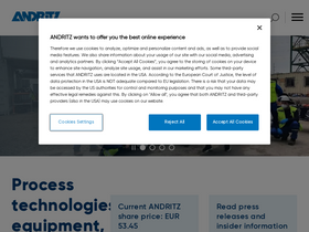 'ava.andritz.com' screenshot