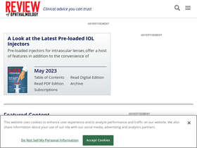 'reviewofophthalmology.com' screenshot