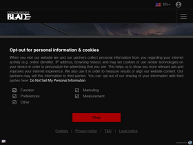 'conqblade.com' screenshot