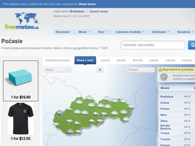 'freemeteo.sk' screenshot