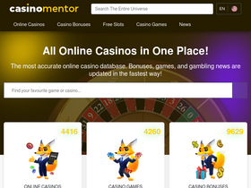 'casinomentor.com' screenshot