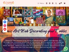 cosmicarthub.com homepage screenshot