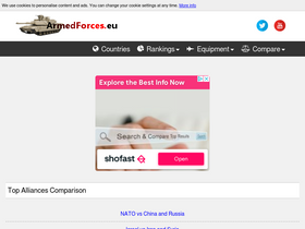 'armedforces.eu' screenshot