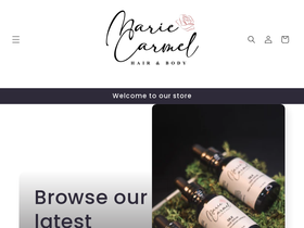 mariecarmelhair.com homepage screenshot