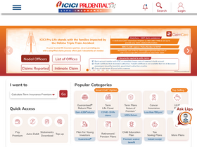 'iciciprulife.com' screenshot