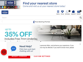 'unitedcarpetsandbeds.com' screenshot