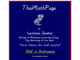 'themathpage.com' screenshot