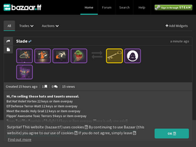 'bazaar.tf' screenshot