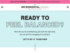 'theincrementalmama.com' screenshot