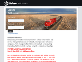 'railconnect.com' screenshot