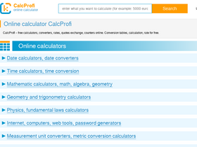 'calcprofi.com' screenshot