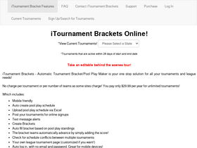 'itournamentbrackets.com' screenshot