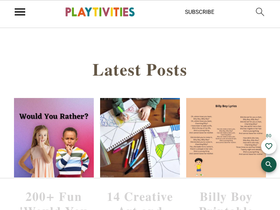 'playtivities.com' screenshot