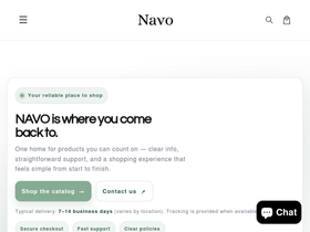Navo website screenshot
