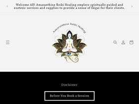 amaranthinereikihealing.com homepage screenshot