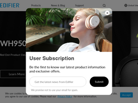 'edifier.com' screenshot