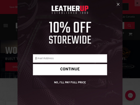 'leatherup.com' screenshot