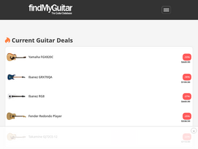 'findmyguitar.com' screenshot