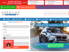 'prestigeautos.com.sg' screenshot