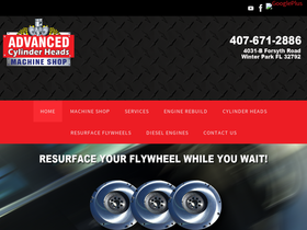 advancedcylinderheads.com homepage screenshot
