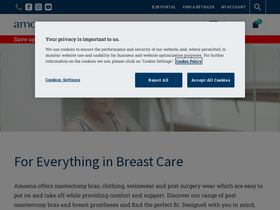 'amoena.com' screenshot