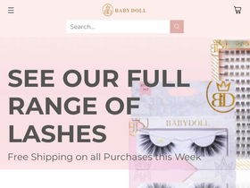 babydolleyelashes.com homepage screenshot