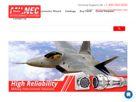 'milnec.com' screenshot