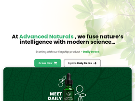 advanced-natural.com homepage screenshot